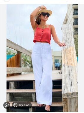 Z supply white linen pants XS new with tags